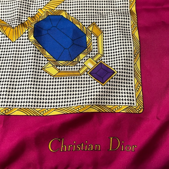 Vintage Dior Antique Jewel Print Scarf